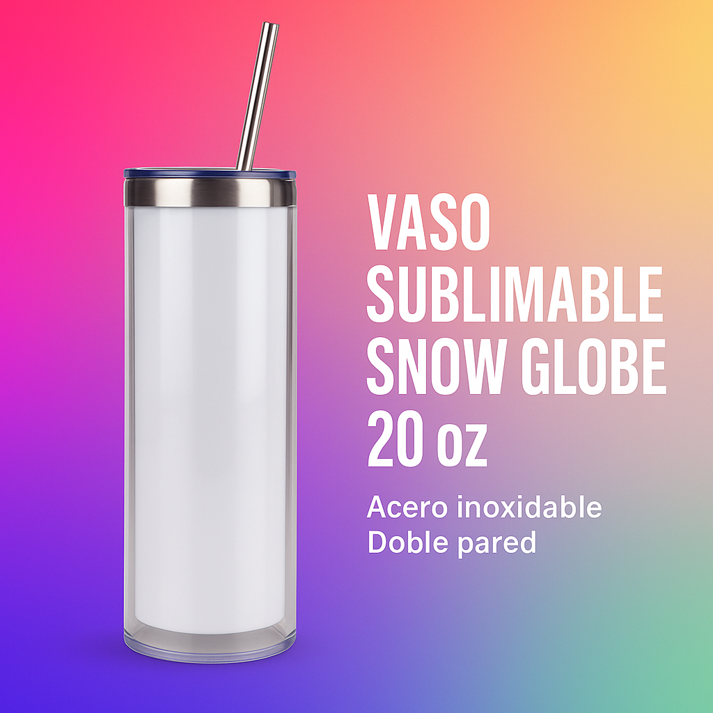 Stainless Steel Snow Globe Tumbler 20 oz (no handle)