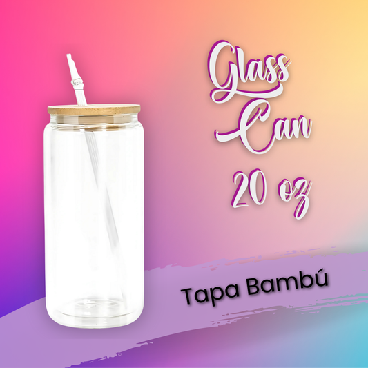 Glass Can Snow Globe 20 oz