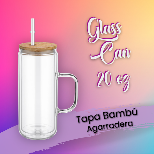 Glass Can Snow Globe 20 oz (agarradera)