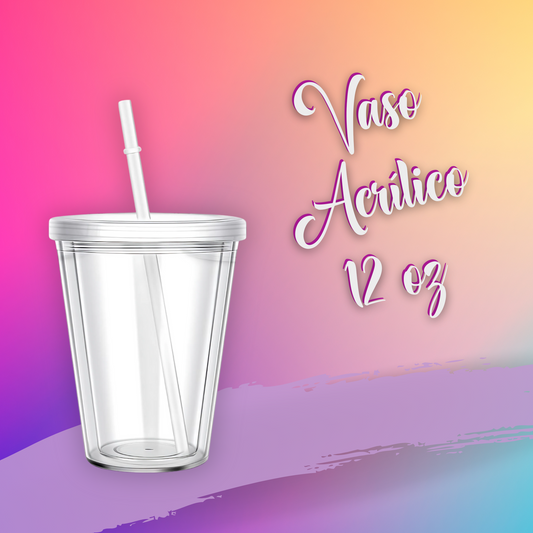 Acrylic Snow Globe Tumbler 12 oz