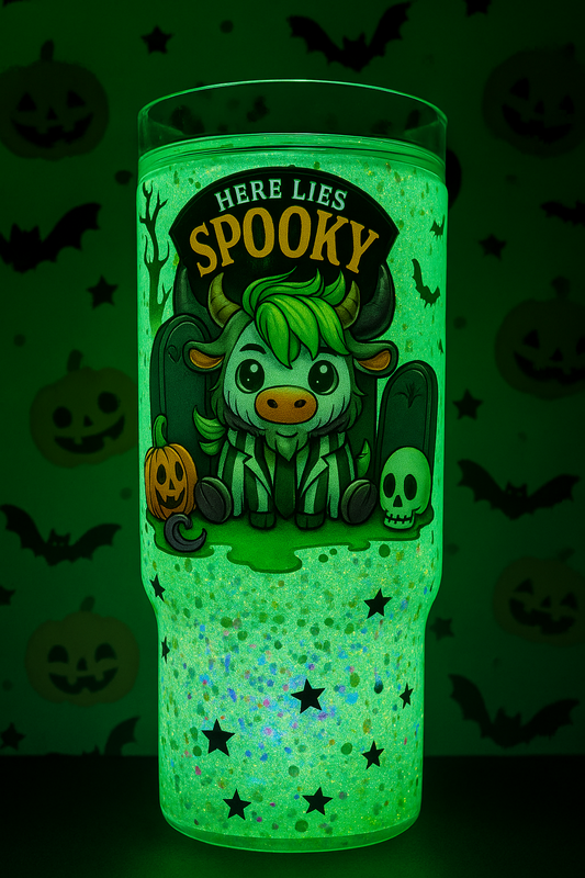 🐮 Vaso Acrílico 40oz – Spooky Glow