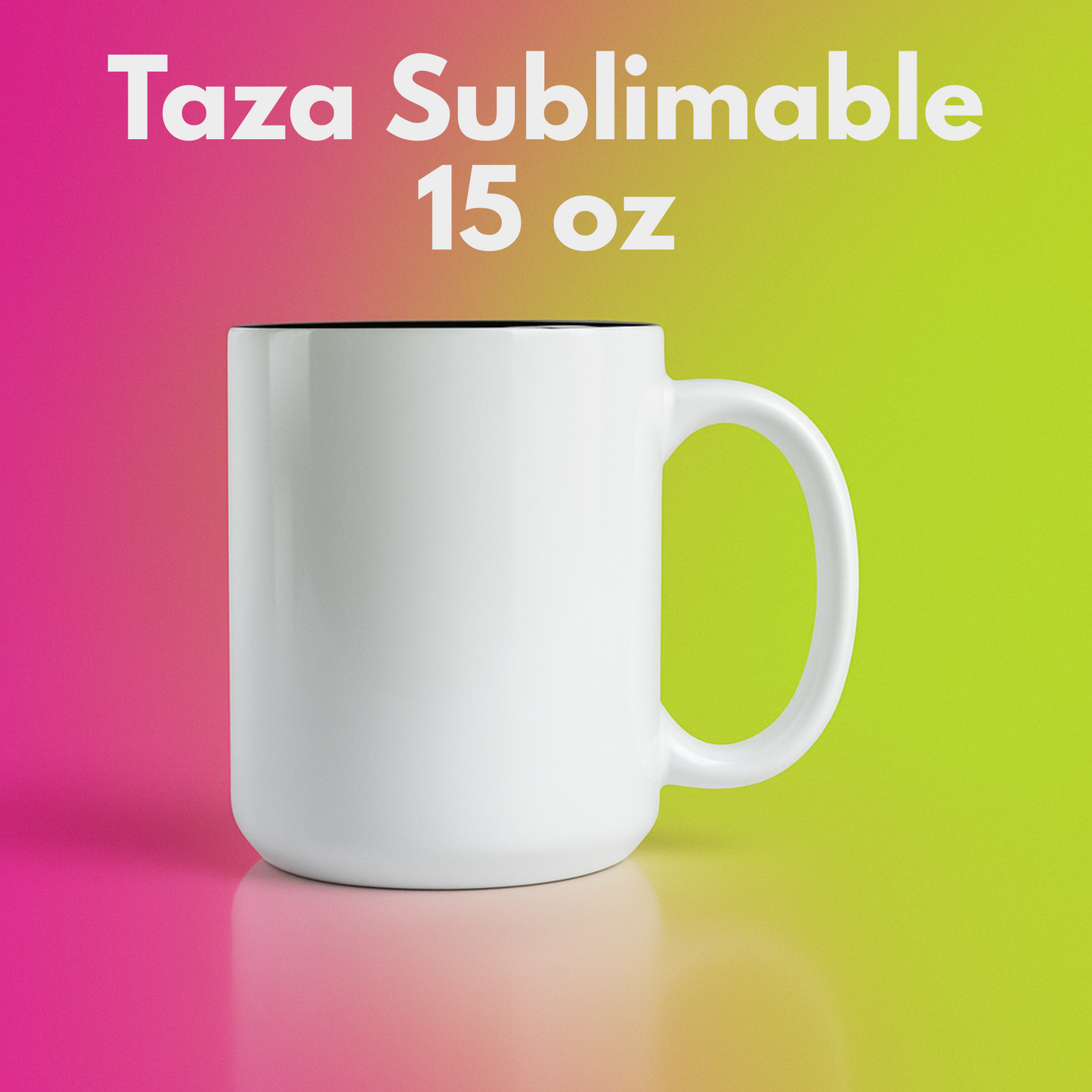 Taza Sublimable Dos Tonos — Negra 15 oz
