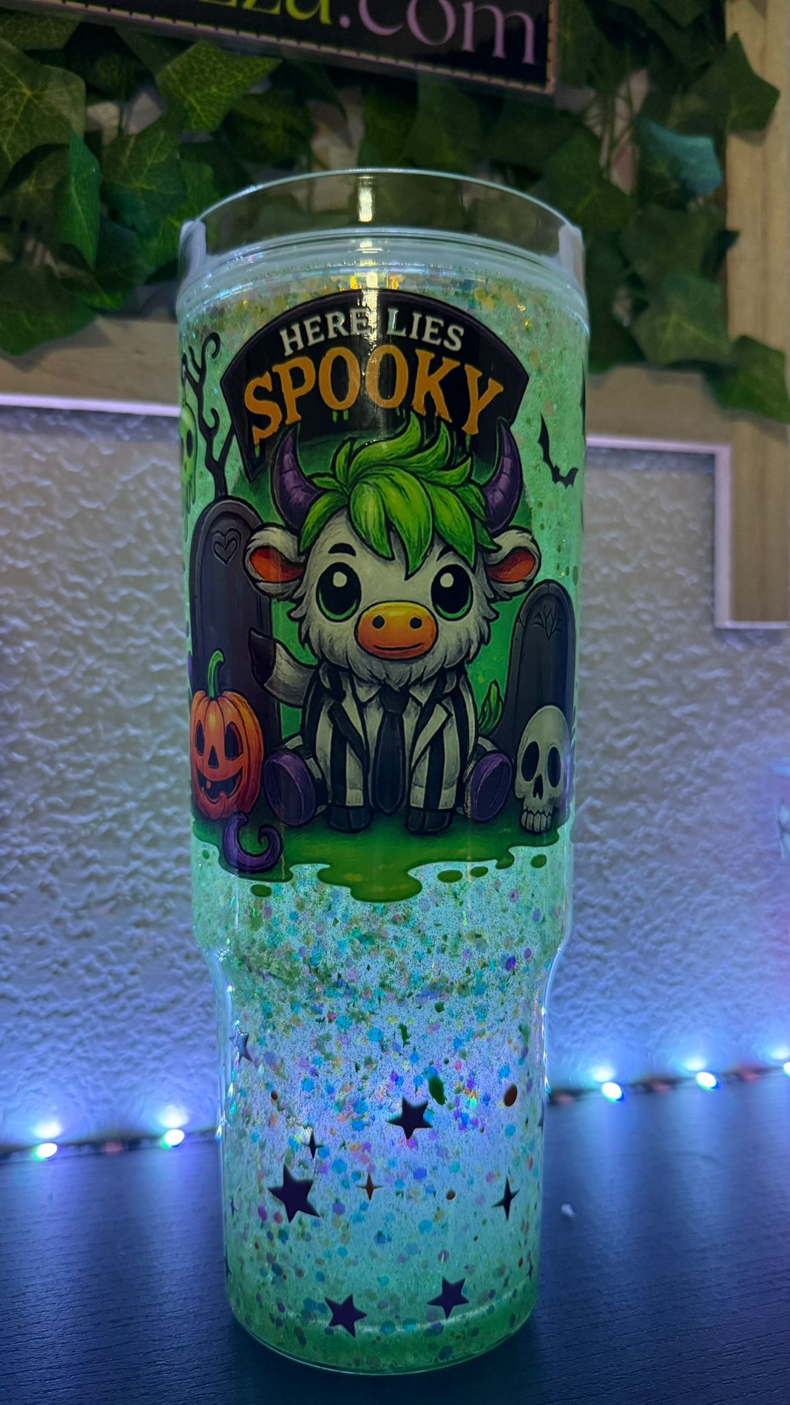 🐮 Vaso Acrílico 40oz – Spooky Glow